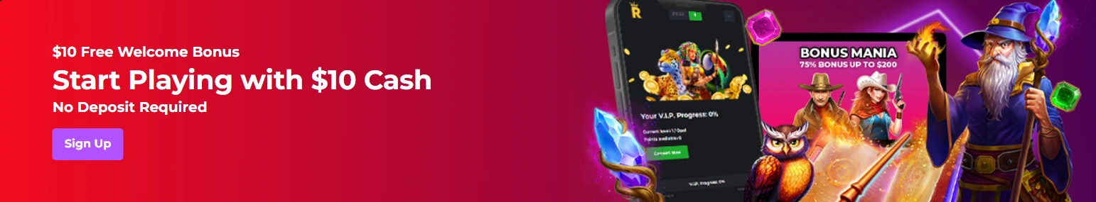 Royal Reels welcome bonus banner